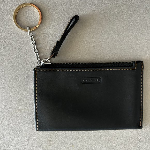 Coach Keychain card wallet - Black Leather - Picture 7 of 7
